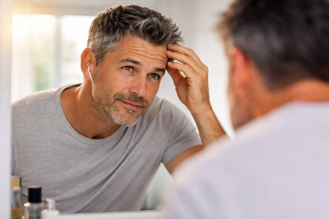 Mirror Check: The Five‑Second Gray Audit Every Guy Does at Dawn