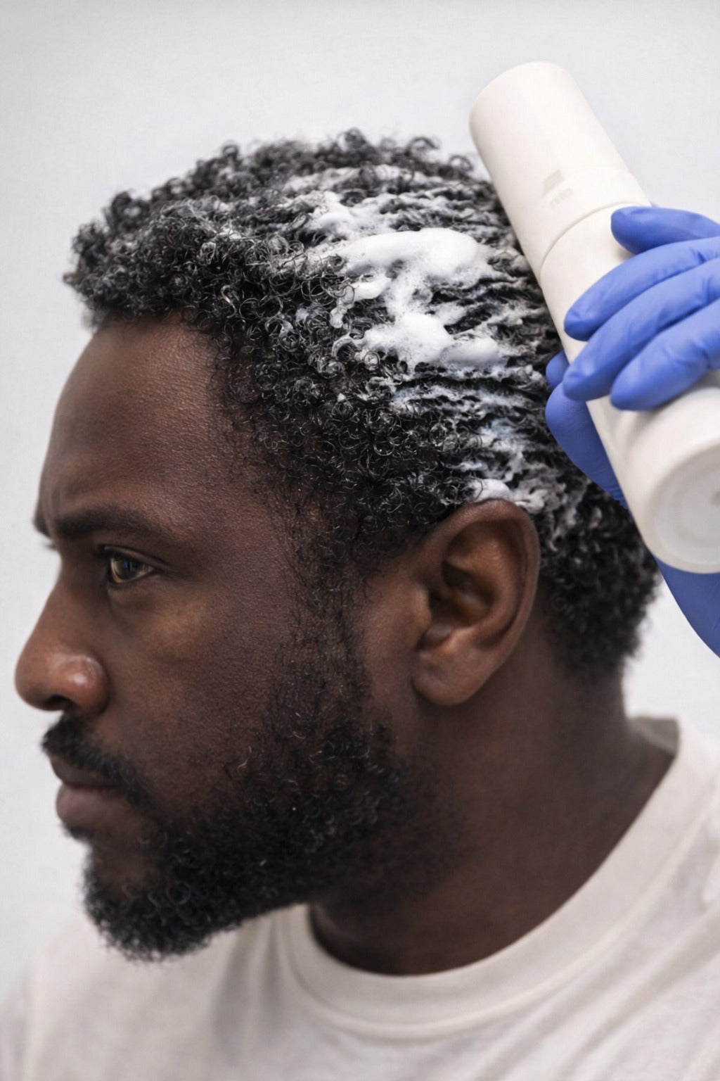 Customer applying ME hair color